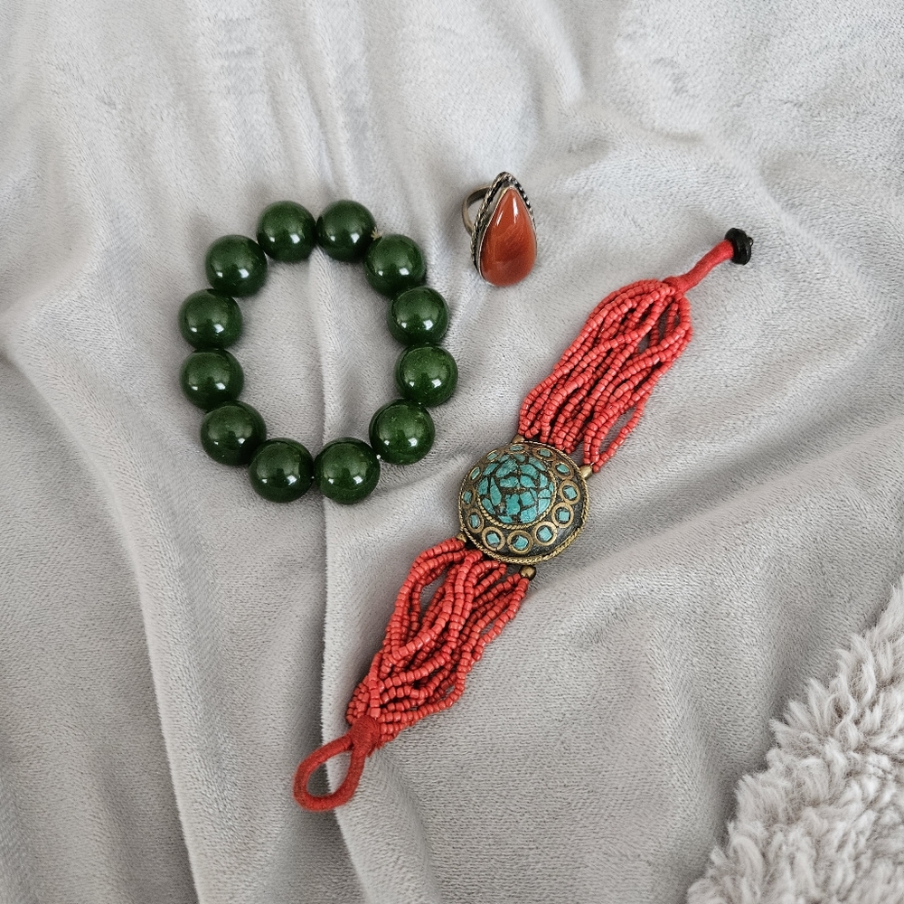 Cosmetic jewelry - bracelets and ring
